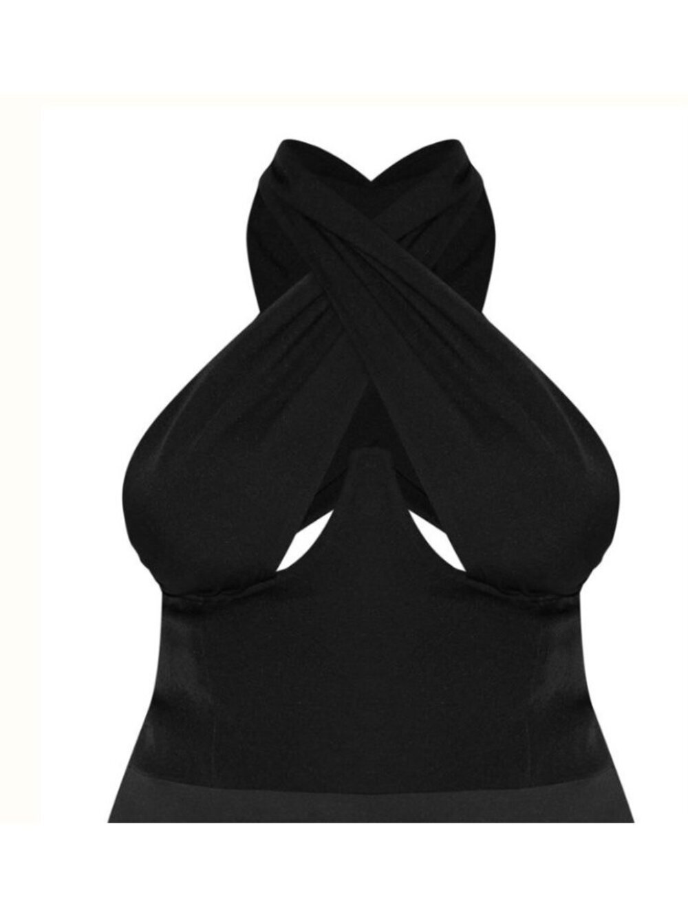 Plus Black Woven Cross Over Zip Top Size 18 New With Tags